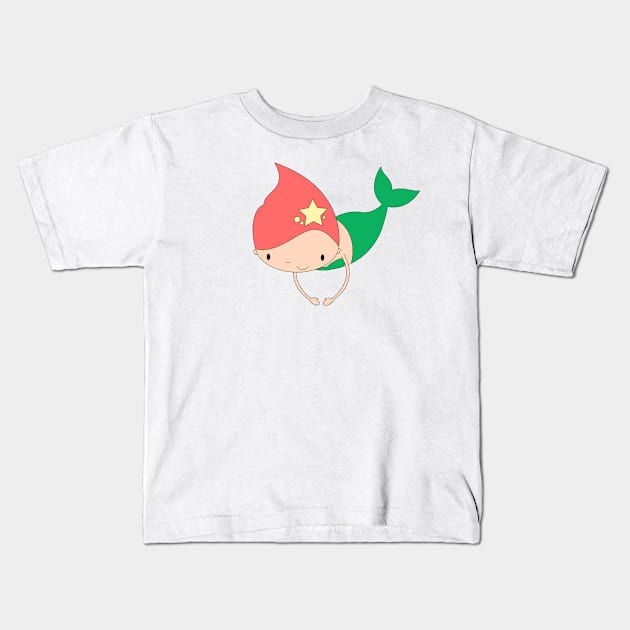 Cotton Candy Mermaid Digital Art | Melanie Jensen Illustrations Kids T-Shirt by illusima